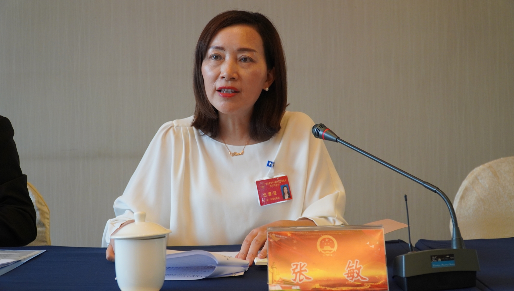 县人大常委会党组书记,主任提名人选高波,县人大常委会副主任张敏和各